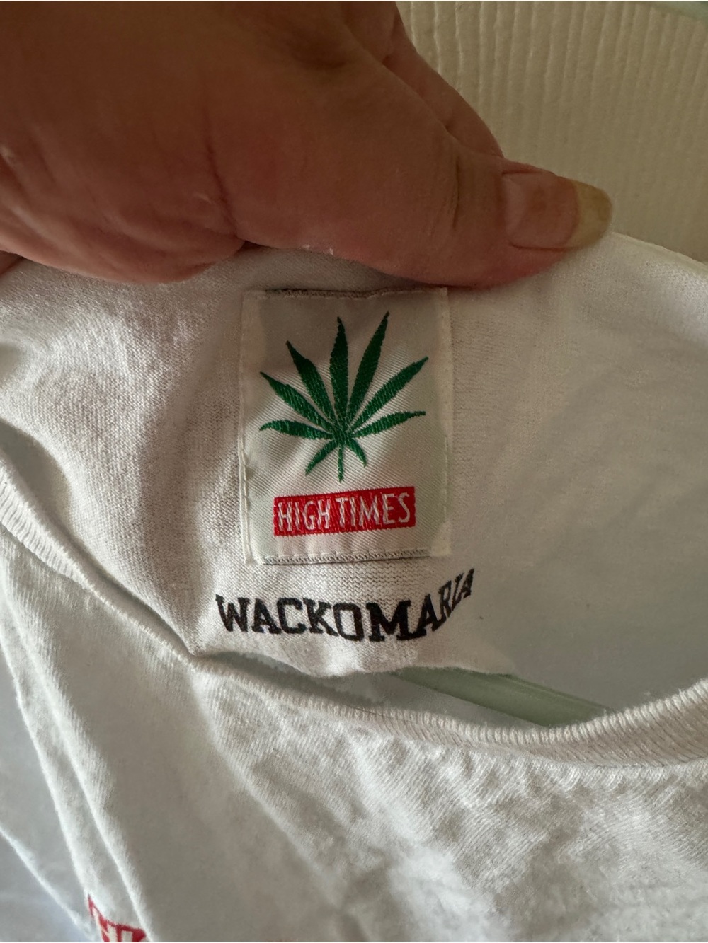 Wacko Maria White Short Sleeve Tee with High Times Patch